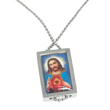 Load image into Gallery viewer, Chain with the Virgin of Schoenstatt and the Sacred Heart of Jesus.
