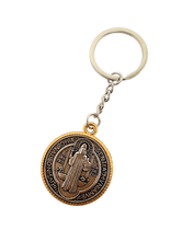 Load image into Gallery viewer, Saint Benedict keychain LLavero de San Benito
