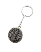Load image into Gallery viewer, Saint Benedict keychain LLavero de San Benito
