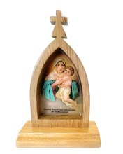 Load image into Gallery viewer, Mother Thrice Admirable of Schoenstatt – Natural Wood (3.5 x 5.3 in)
