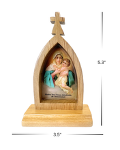 Load image into Gallery viewer, Mother Thrice Admirable of Schoenstatt – Natural Wood (3.5 x 5.3 in)
