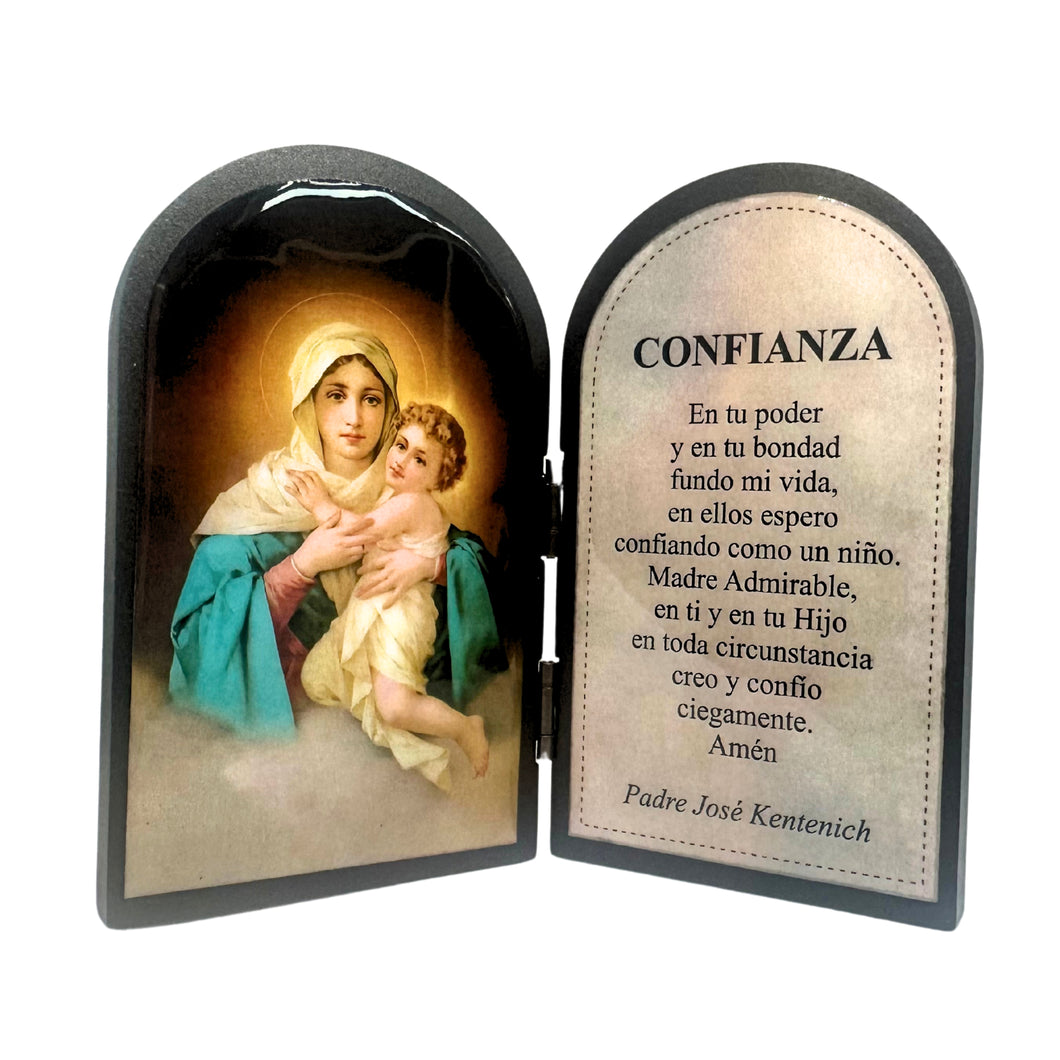 Our lady altar with the Prayer of Confidence