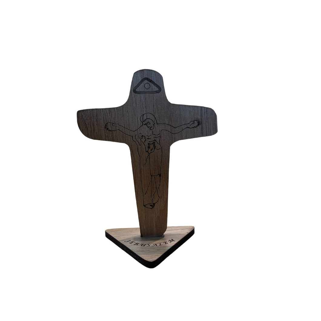 Wooden Cross with Pedestal