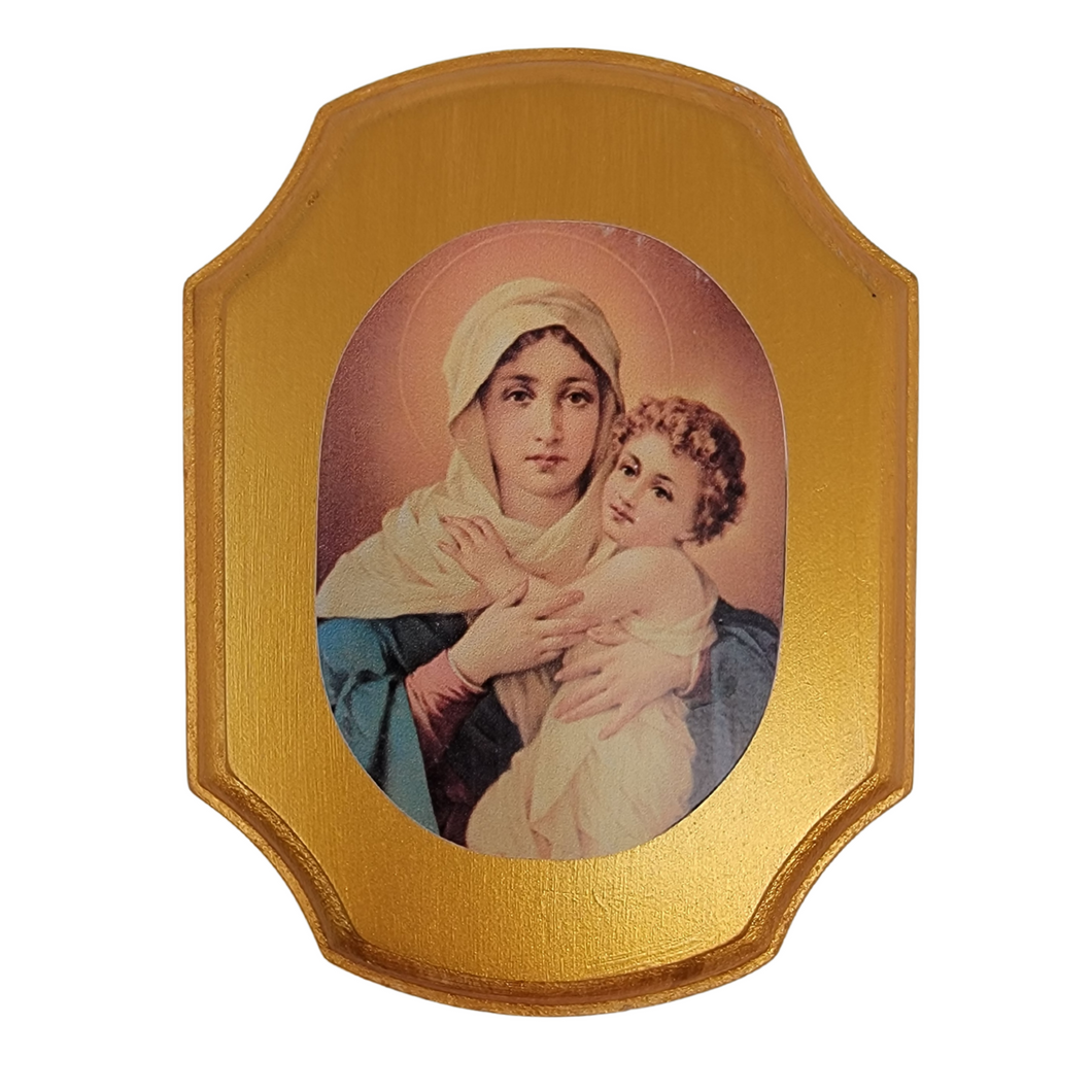 Our Lady of Schoenstatt with golden frame to hang on the wall