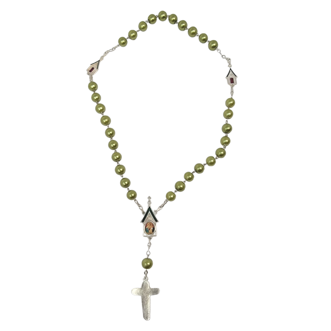 Rosary with Green Beads