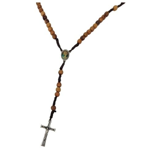 Wooden Rosary with Mater image and a beautiful Crucifix.