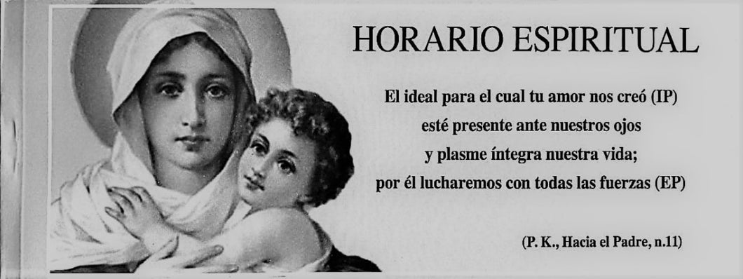 Horario Espiritual Chequera  - Spanish Version