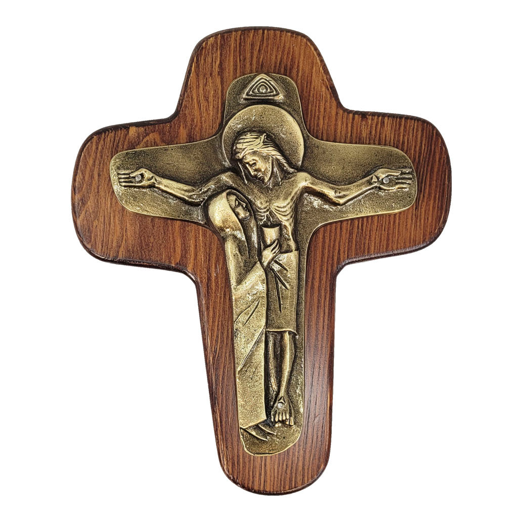 Wood Unity Cross Wall - Golden  Size: 9 inch