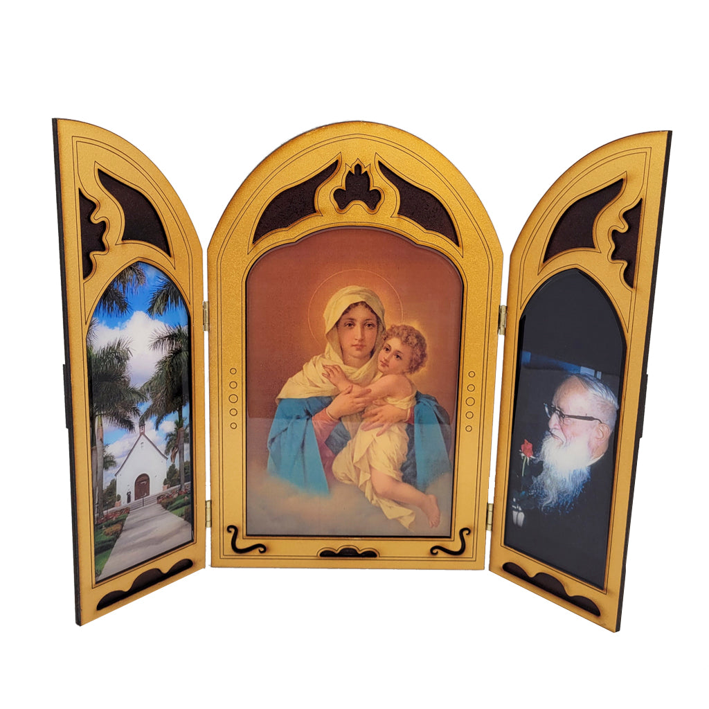 Schoenstatt MTA (Mother Thrice Admirable), Father José Kentenich and the Miami Shrine Triptych - Light Wood 12