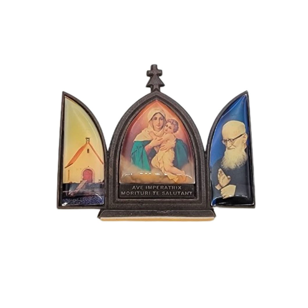 Mother Thrice Admirable Shrine with Cross and Doors. Wood. Small Size: 3