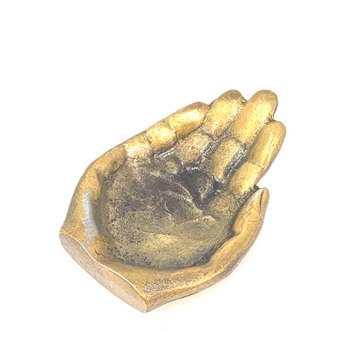 Hand of the Father God. In aged gold metal / Mano del Padre Dios