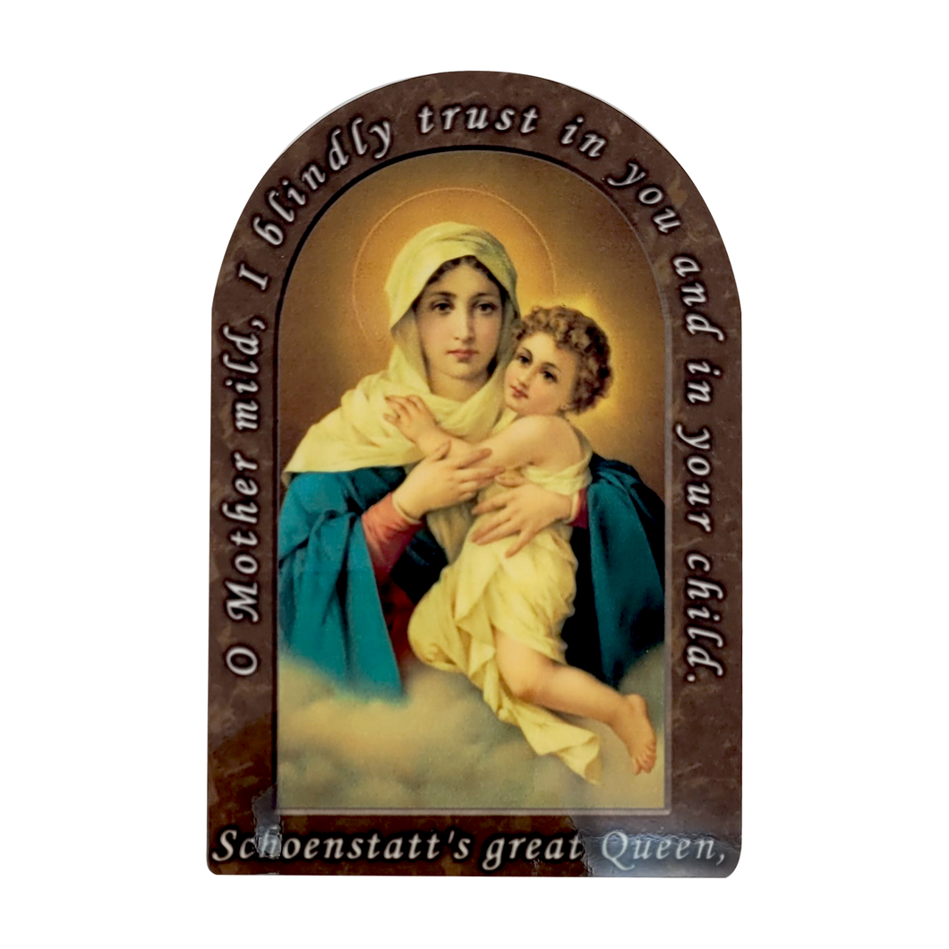 Magnet Image of Our Lady of Schoenstatt Great Queen. Size: 5 x 3 inch